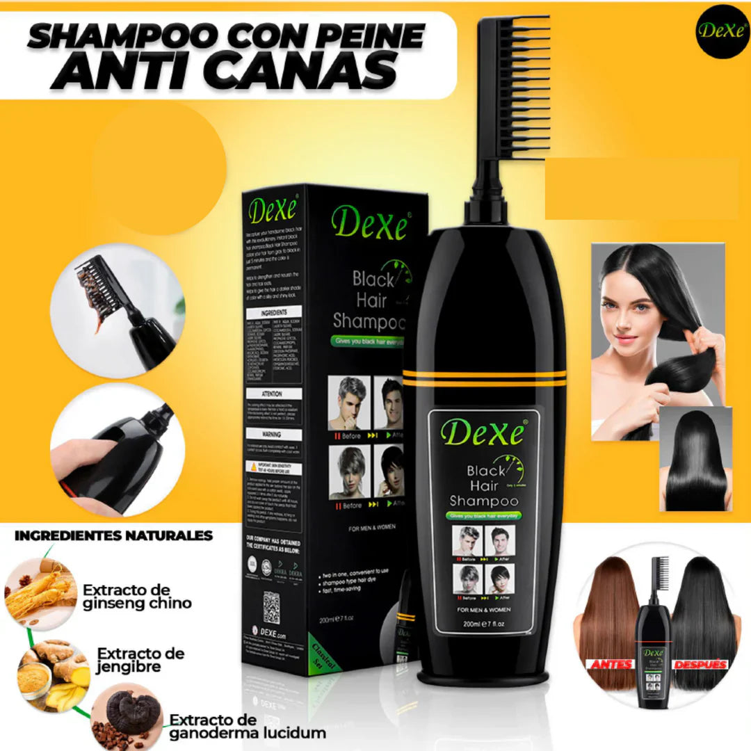 NUEVO TINTE SHAMPOO ANTICANAS DEXE